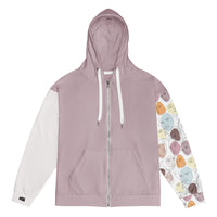 Dear Human Behind Me™ zip hoodie Message #06 use it wisely flat front view