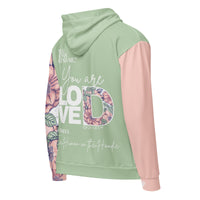 Dear Human Behind Me™ zip hoodie Message #01 You Are Loved back view