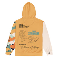 Dear Human Behind Me™ zip hoodie Message #04 you are strong flat front view