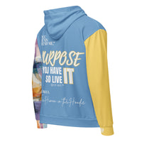 Dear Human Behind Me™ zip hoodie Message #07 you have purpose back view