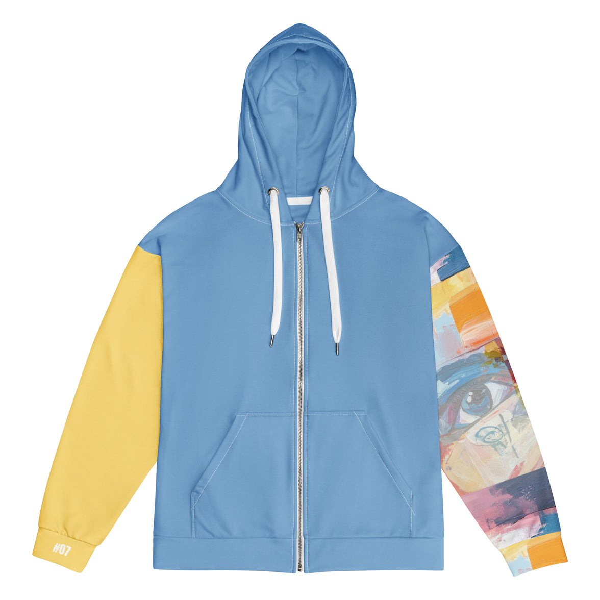 Dear Human Behind Me™ zip hoodie Message #07 you have purpose flat front view