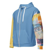Dear Human Behind Me™ zip hoodie Message #07 you have purpose front view