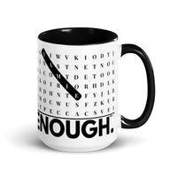 F2F Life personalized always enough word search mug with custom name, 15oz mug black