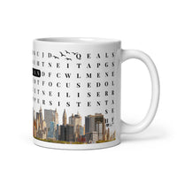 F2F Life glossy word search coffee mug with hidden success affirmations, 11oz