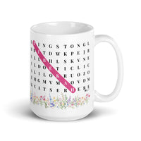 F2F Life personalized glossy word search mug with custom name, 15oz mug