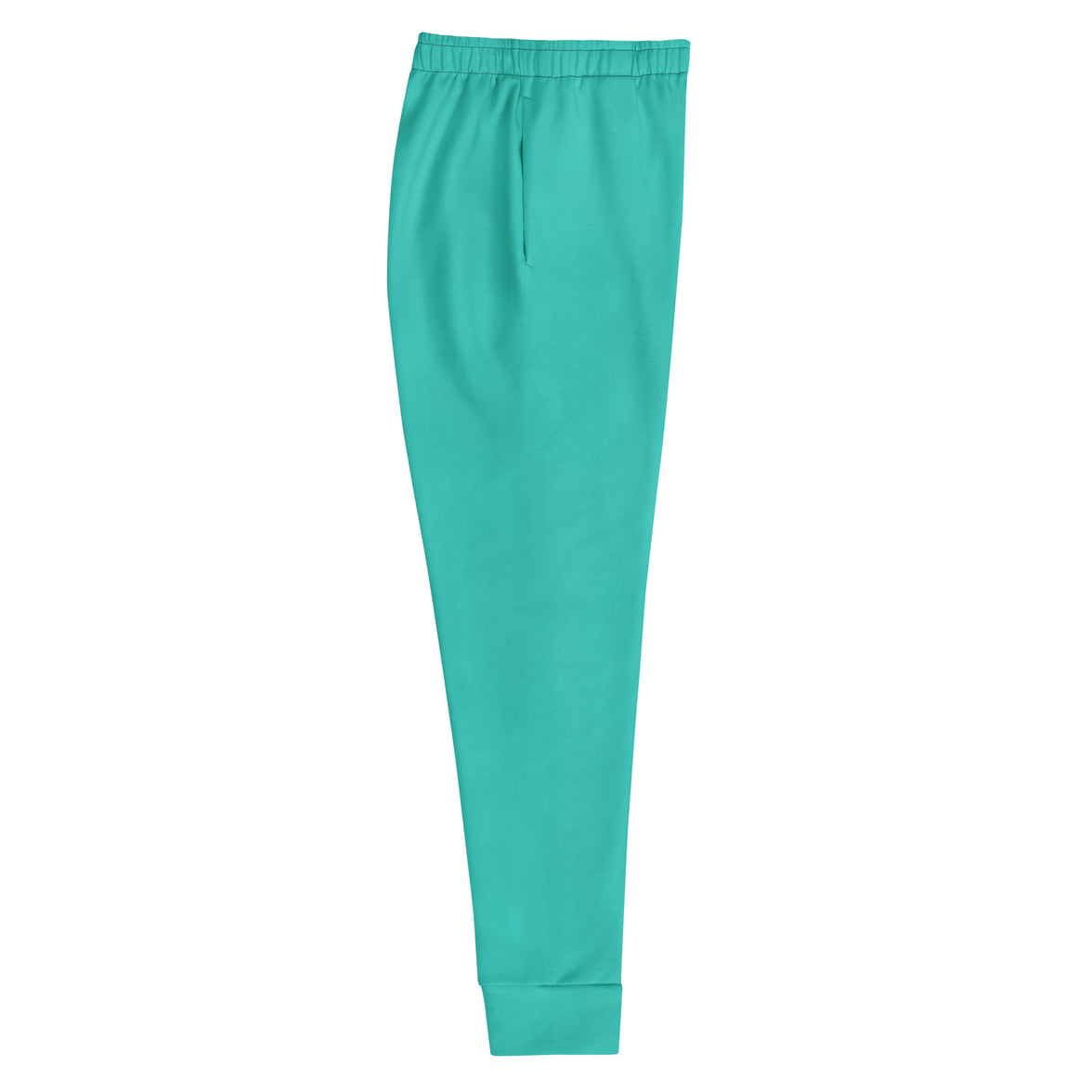 "Fresh Start" fruit joggers with fruit pattern and teal colorblock, women’s bold activewear right view