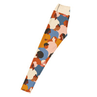 Original energy statement yoga leggings with vibrant colors, eco-friendly women’s activewear left long viewn